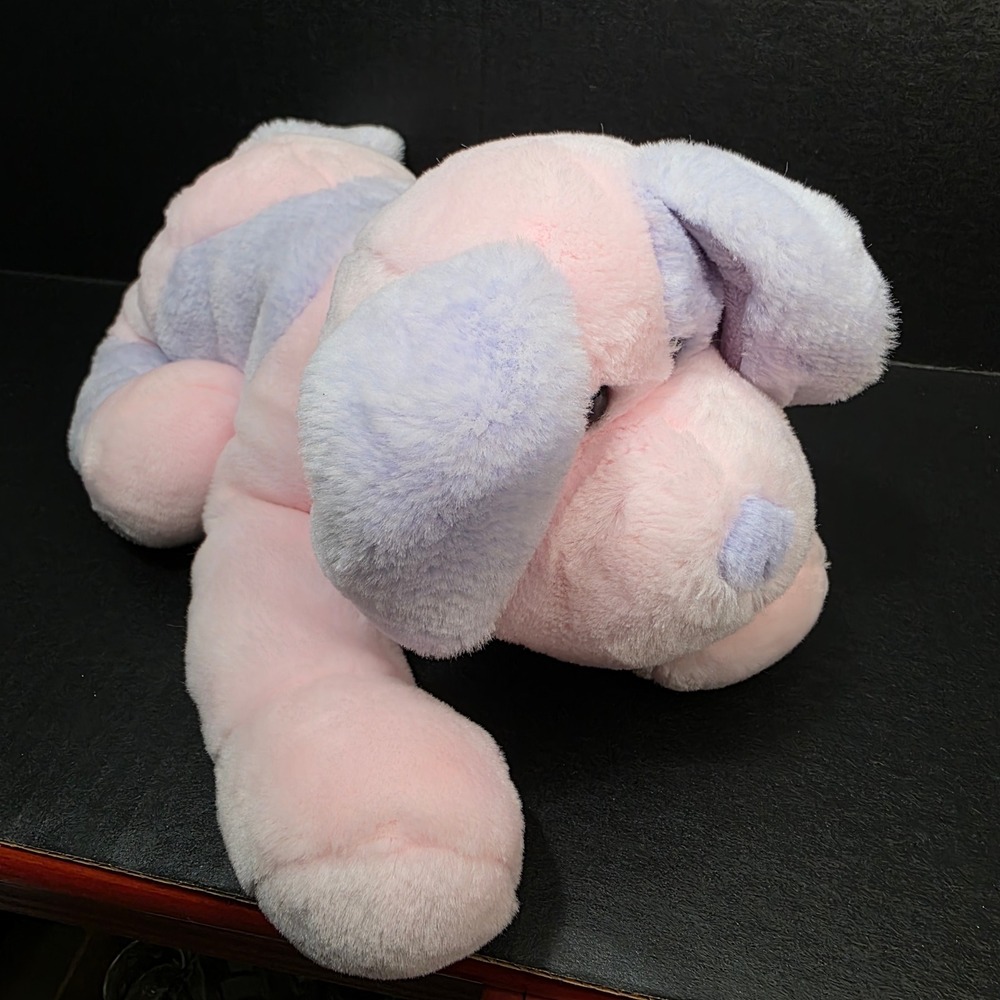 Animal Alley Puppy Dog Plush Kids 12" Pink Purple Vintage 2000 Pastel Floppy Toy